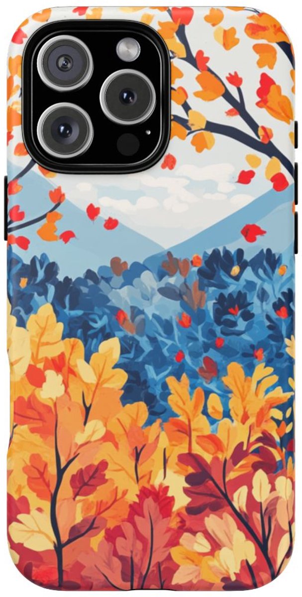 Kleurrijke Herfstbomen en Bladertooi – Telefoonhoesje Geschikt voor iPhone 16 Pro Max
