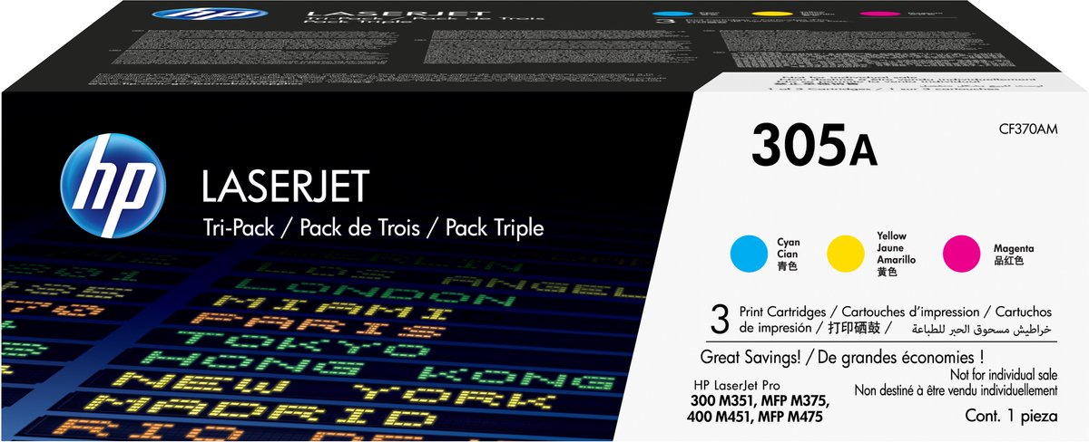 HP 305A Toners Combo Pack