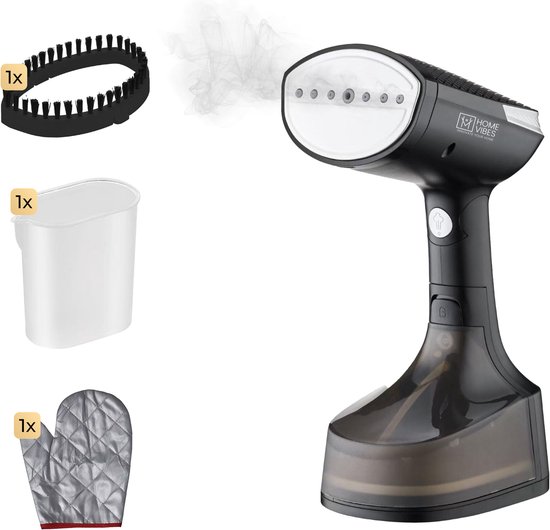 Défroisseur vapeur Home Vibes® – Vêtements pour vêtements – Défroisseur vapeur portatif – Pliable – Réservoir d'eau de 310 ml – Chauffage rapide – 1600 W – Zwart