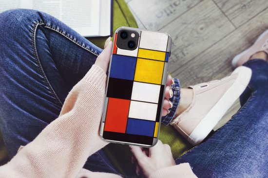 Coque iPhone 13 mini - Composition A - Piet Mondrian - Siliconen