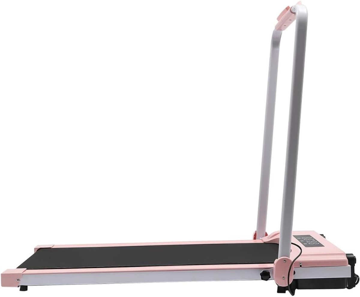 Afbeelding 2 van Loopband Inklapbaar - Hometrainer Elektrisch - Walking Pad Fitness - Roze en Zwart
