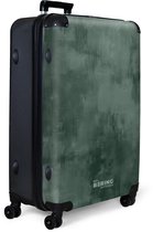 NoBoringSuitcases.com® - Grande valise - Valise de voyage légère - Aspect béton vert - Trolley 4 roues - Grand trolley XL - 98 litres de bagages