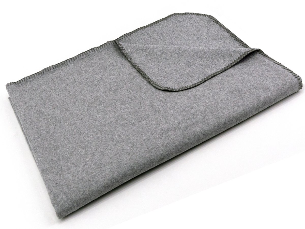 Sleepling 150 x 200 cm plaid | knuffel deken | sofa- of woondeken | van katoenmix | wasbaar op 30 graden | Made in Germany | grijs