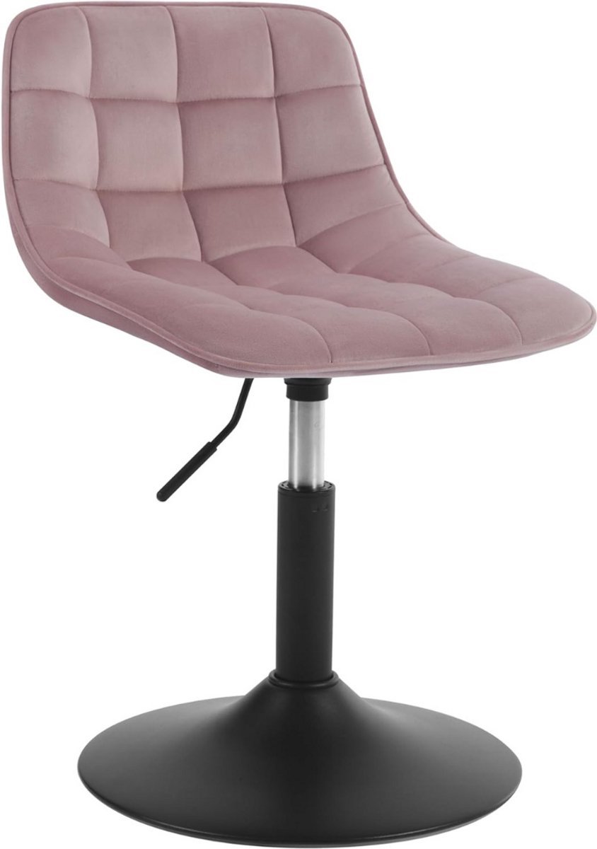 Thuys – Kaptafel Stoel – Make Up Kruk – Krukje – 35cm x 42cm x 72cm – Roze