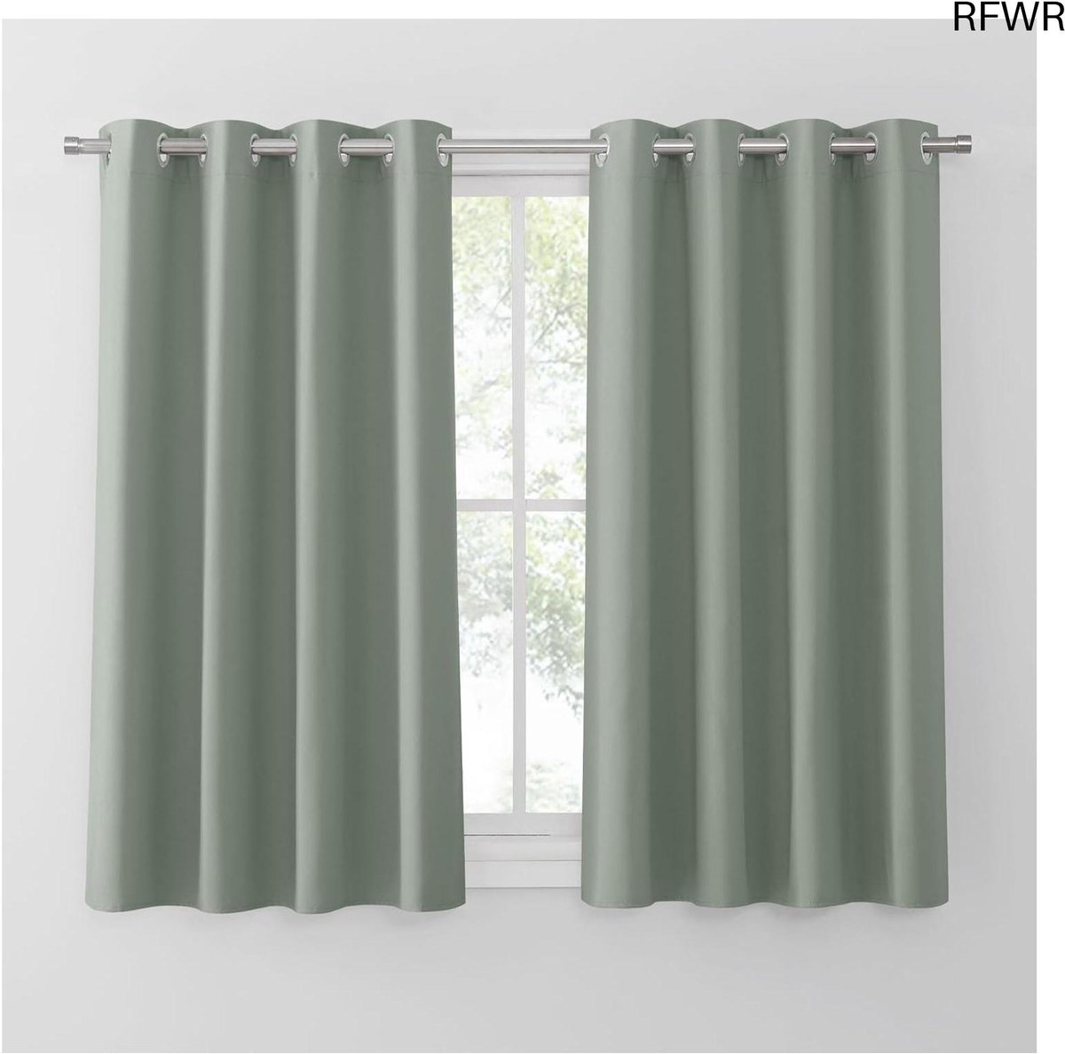 RFWR® Verduisterende Gordijnen met Lussen - Thermische Isolatie voor Woonkamer en Slaapkamer, 132x150 cm (2 Pan)