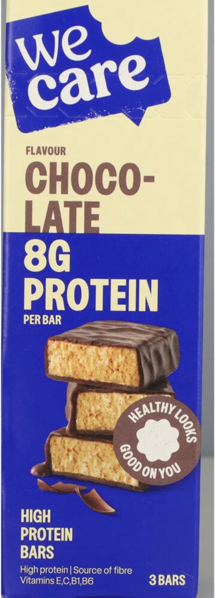 WeCare - High Protein Bars - Chocolade - 6 x 81 gr — afbeelding 4