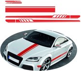 Auto sticker - autodecoratie - Sportauto Stickers - Plakstickers - auto decoratie - Sportauto Stickers - auto sticker voor decoratie - stickers voor op de auto - autosticker voor auto - racing sport strepen autostickers - 5-delige set - Rood