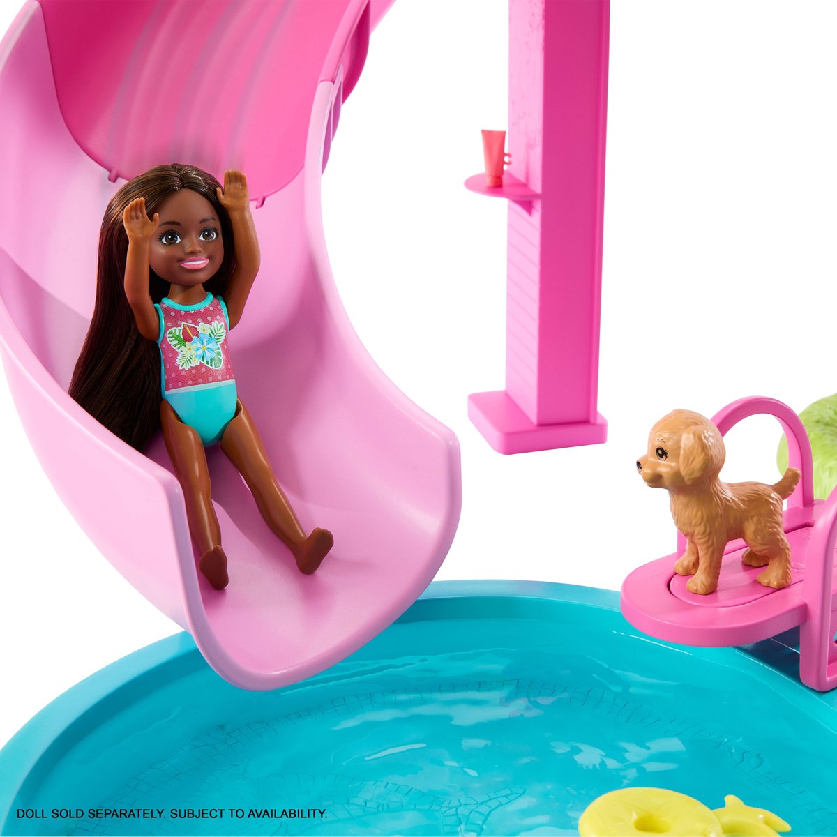 Barbie Droomzwembad - Speelset met Glijbaan en Bubbelbad en meer dan 20 Accessoires — afbeelding 8