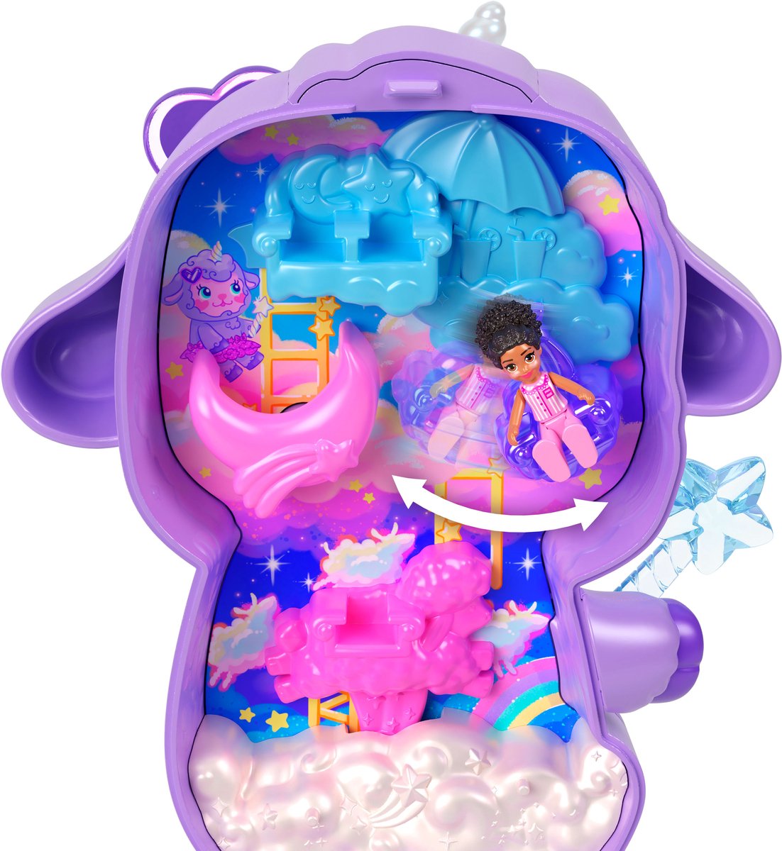 Polly Pocket Knus Dromenland Schaap - Compacte Speelfigurenset — afbeelding 6