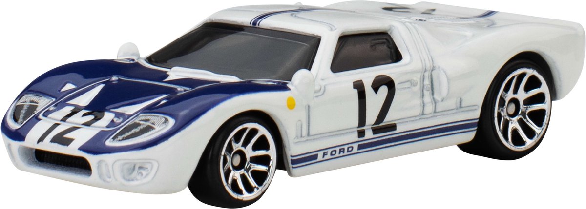 Hot Wheels Ford GT40, National Icons JBY87 Schaal 1/64 Auto, 3 jaar, Metaal, wit
