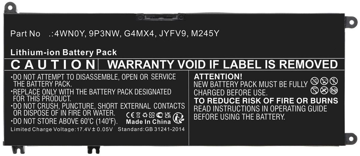 CoreParts MBXDE-BA0274 laptop reserve-onderdeel Batterij/Accu