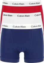 Boxershorts Calvin Klein - Hommes - Lot de 3 - Blanc / Bleu / Rouge - Taille XL