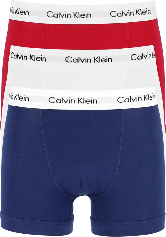 Boxershorts Calvin Klein 3-pack rood-wit-blauw