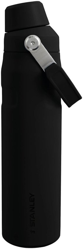 Stanley Aerolight Iceflow Waterfles Fast Flow 0.6L - Houdt 10 Uur Koud - Lichtgewicht Geïsoleerde Drinkfles - Vaatwasmachinebestendig - Lekvrij En Sneldraaiend Deksel - BPA-Vrij - Black