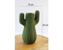 Cactus Groene Vaas - Desert Bloom - Stijlvolle Groene Eyecatcher