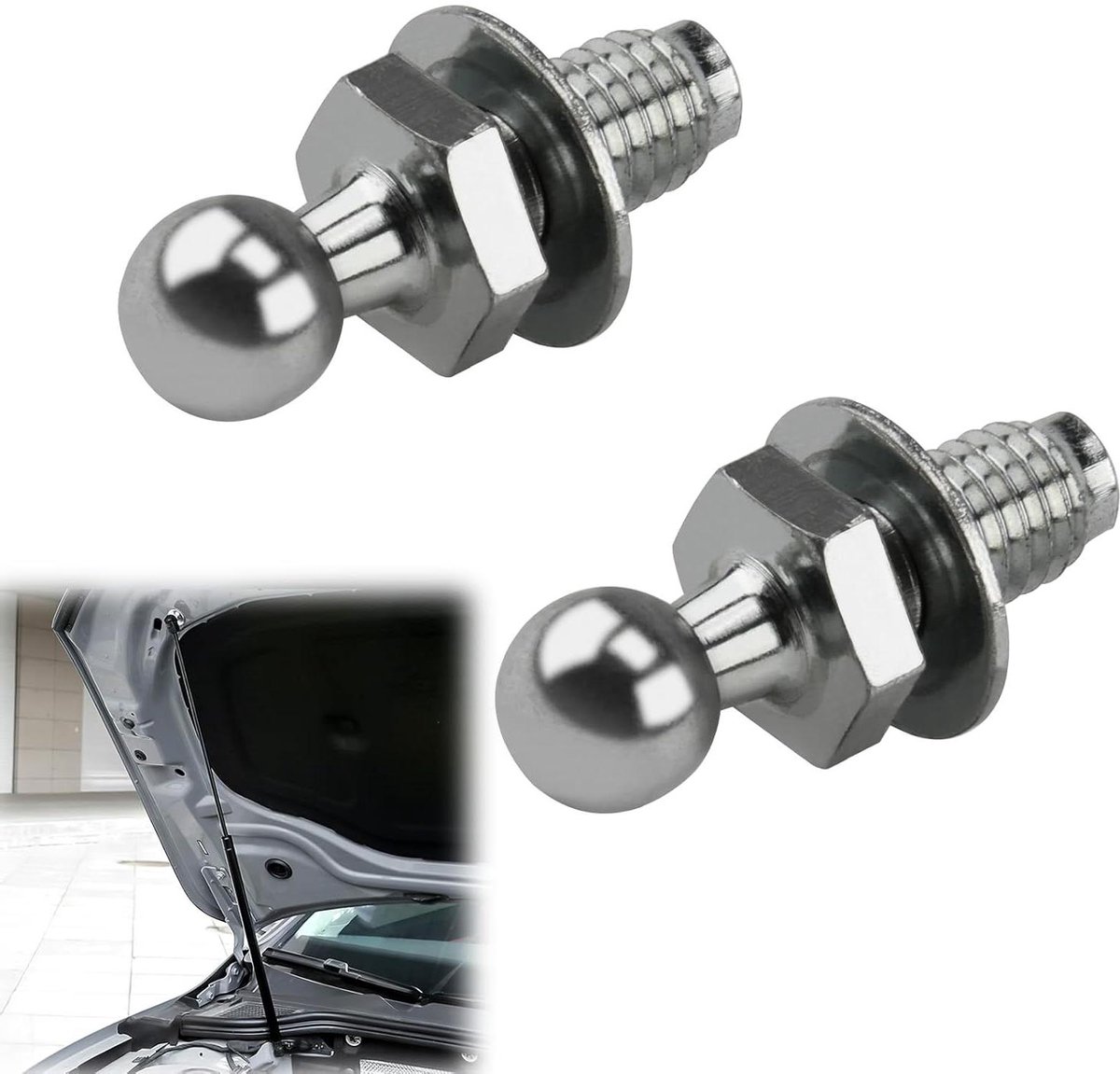 Inovra Plus - Kogelbouten voor gasveren - 10 mm RVS - Auto & marine - Set van 2