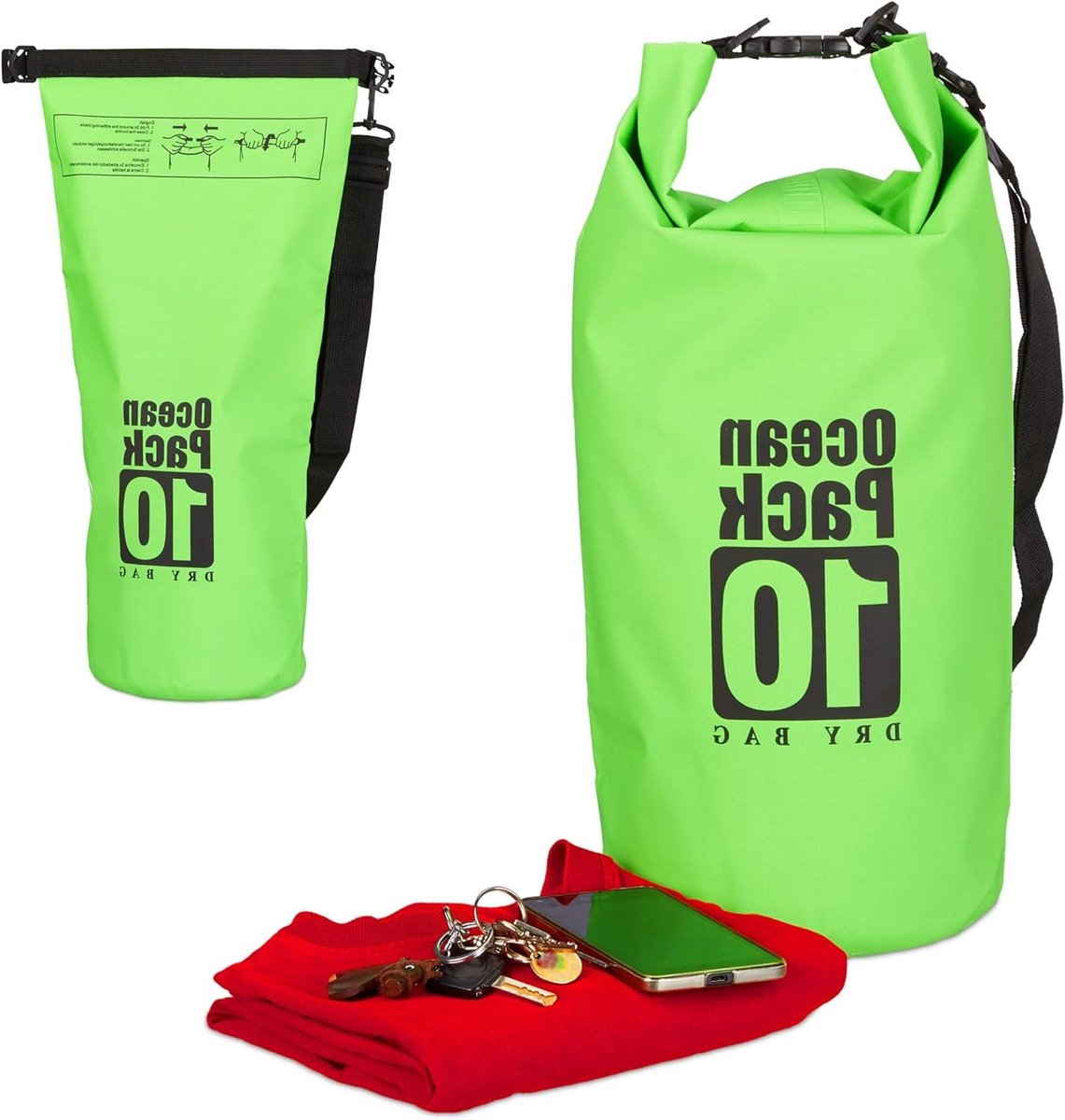 Waterdichte Dry Bag 10 liter ultralichte droogzak voor zeilen rafting skiën - Ocean Pack