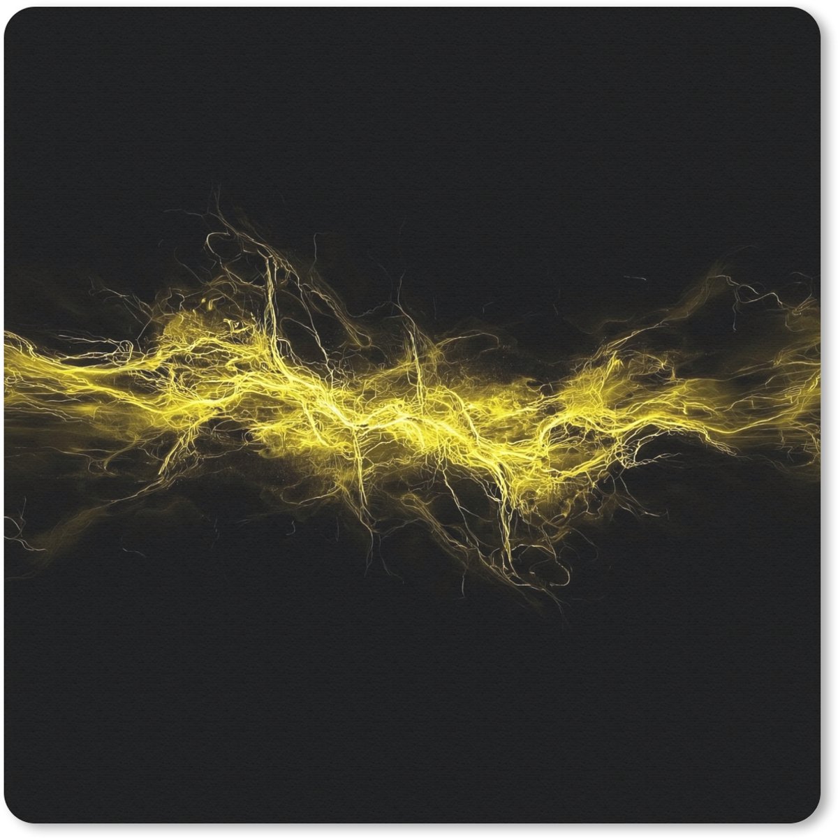 Muismat 30x30 cm - Mousepad Gaming - Elektriciteit - Geel - Energie - Muismatten