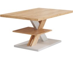 Vicco Arivo Salontafel – 90 x 60 cm met plank Wit