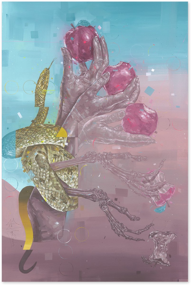 Hof van Eden poster 60x90cm (reproductie van schilderij)