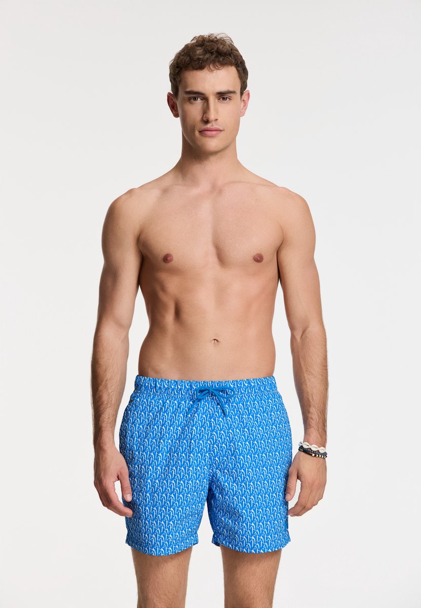 Men NICK QUICK DRY swim shorts 6 inch wavy coral