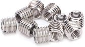 Allecto Plus - Self Tapping Draadinzet 10 stks 10mm Draadreparatiehulzen Rode Moeren voor Draadreparatieset
