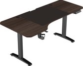 VDD Gaming - Bureau - Game Desk - Zit Sta Bureau - Elektrisch in Hoogte Verstelbaar - Zit-sta Bureau - Game Bureau - Gaming Desk - Computer Tafel - 160 x 75 cm - Bruin - Maximale hoogte 120 cm