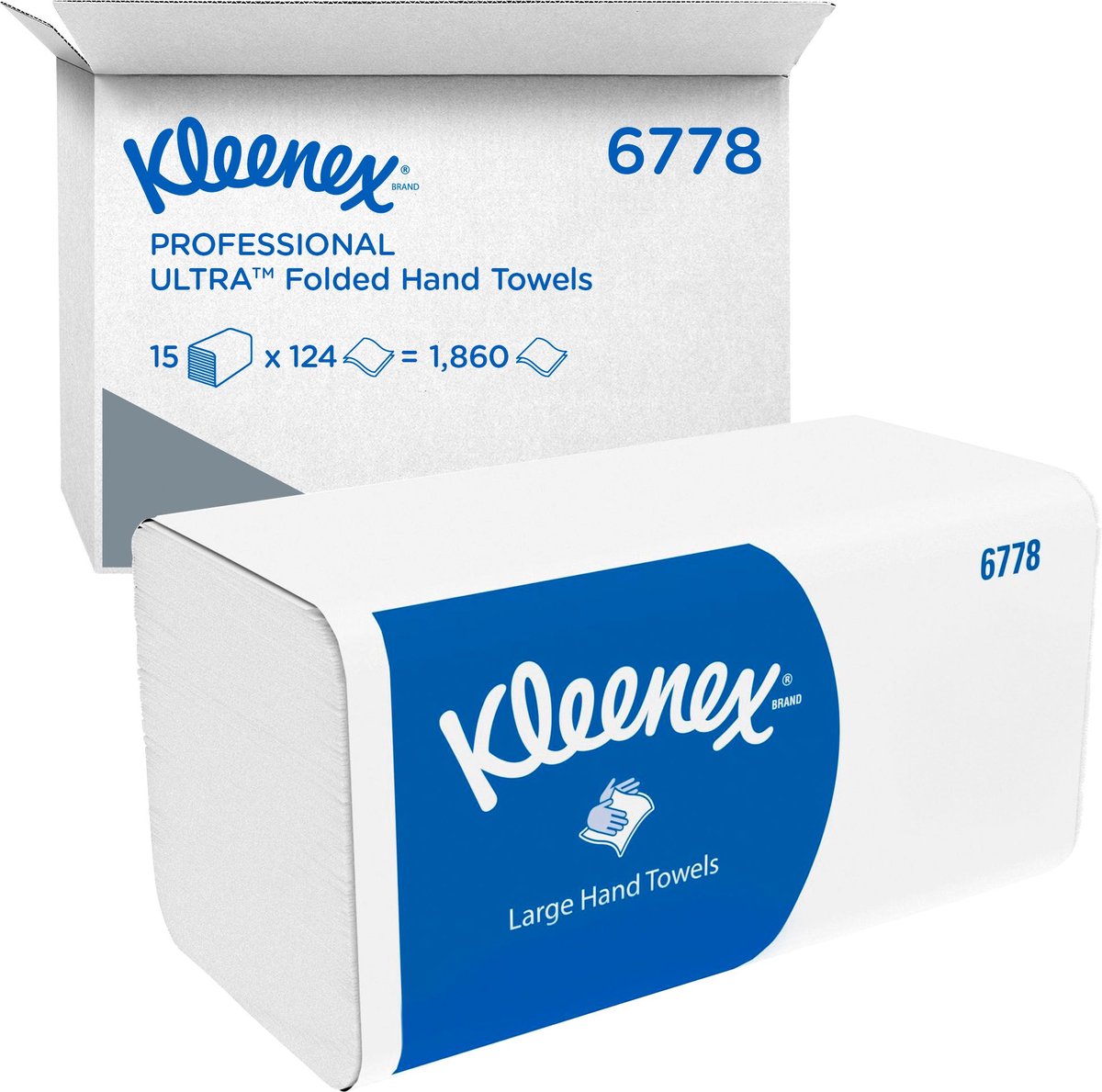 Goedkoopste Kleenex - Handdoek kleenex 6778 i-v 2-lgs 21.5x31.8cm wit