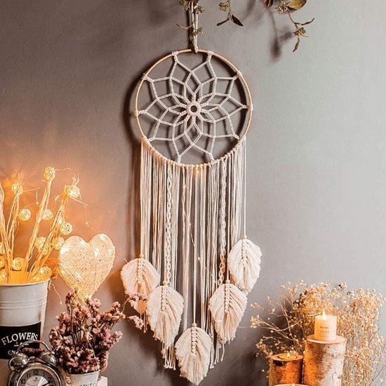 Unieke Handgemaakte Macramé Wanddecoratie met Boheemse Stijl voor Huis en Slaapkamer