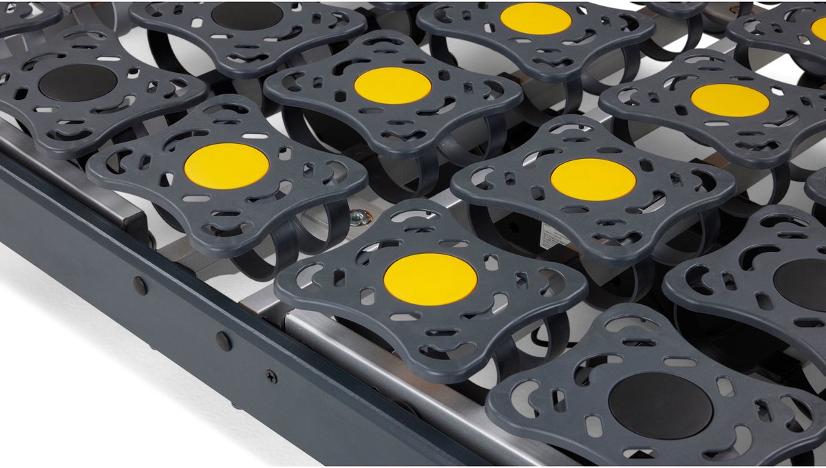 Beter Bed Select Schotelbodem Discflex elektrisch verstelbaar draadloos - 100 x 210 cm - antraciet/geel