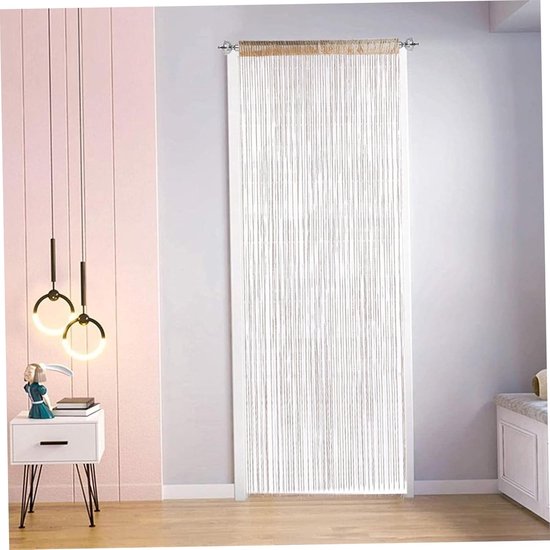 Deurgordijn met kwastjes - Horgordijnen - voor ramen, thuis, terras, slaapkamer, bruiloft, restaurant, ideale ruimteverdeler, decoratieve kwastjes - Achtergrond decoratie horgordijnen -1*2 meter - Houd vliegen weg van Merkloos — afbeelding 4