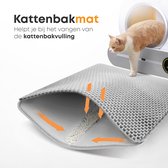FAVR Pets | Kattenbakmat met grit opvanger | Kattenbak mat | Uitloopmat kattenbak | Honinggraatgaten | Kattenmat | BPA-vrij | 40x50cm