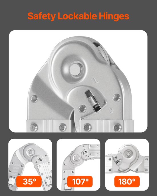 Daromigo Échelle multifonction 4 x 4, en aluminium, pliable, échafaudage mobile, plate-forme de travail, charge maximale 150 kg, noire