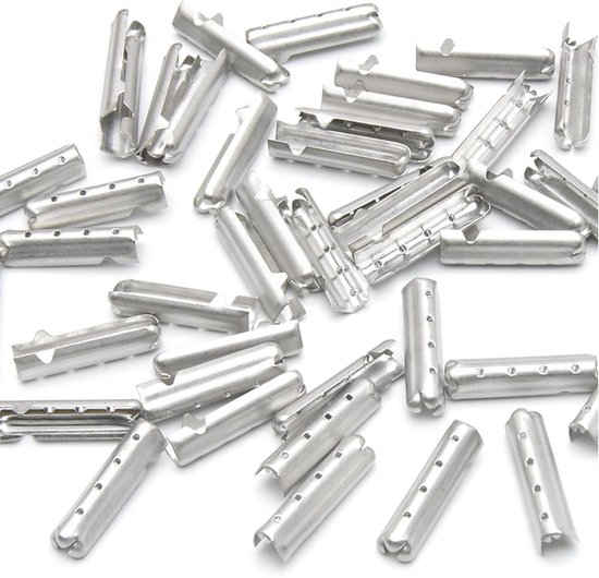 ZoeTekway Set van 10 paar schoenveters, metalen touwveters, vetertang voor accessoires voor schoenveters, doe-het-zelf design (zilver, 20 x 7 mm ZoeTekway Set van 10 paar schoenveters, metalen touwveters, vetertang voor accessoires voor schoenveters, doe-het-zelf design (zilver, 20 x 7 mm