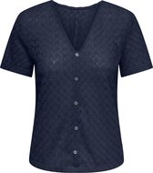 JDY -JDYAVERY LIFE S/S REVERSIBLE TOP JRS - Black Iris - Dames Top - Maat - M