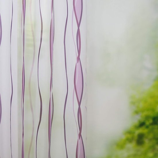 MIULEE Vorhänge mit Florales Stickerei,Gardinen Weiß mit Golden Muste für Wohnzimmer, Schlafzimmer Vorhang Transparent mit Ösen, 2er Set Voile Blumen Durchsichtig Vorhänge, Jeder H 225 X B 140cm