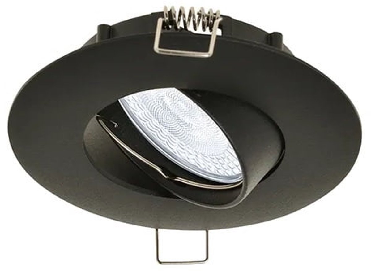 OutledTL Led Spot Platos - mat zwart - 100 mm - dimbaar - energiezuinig - kantelbaar