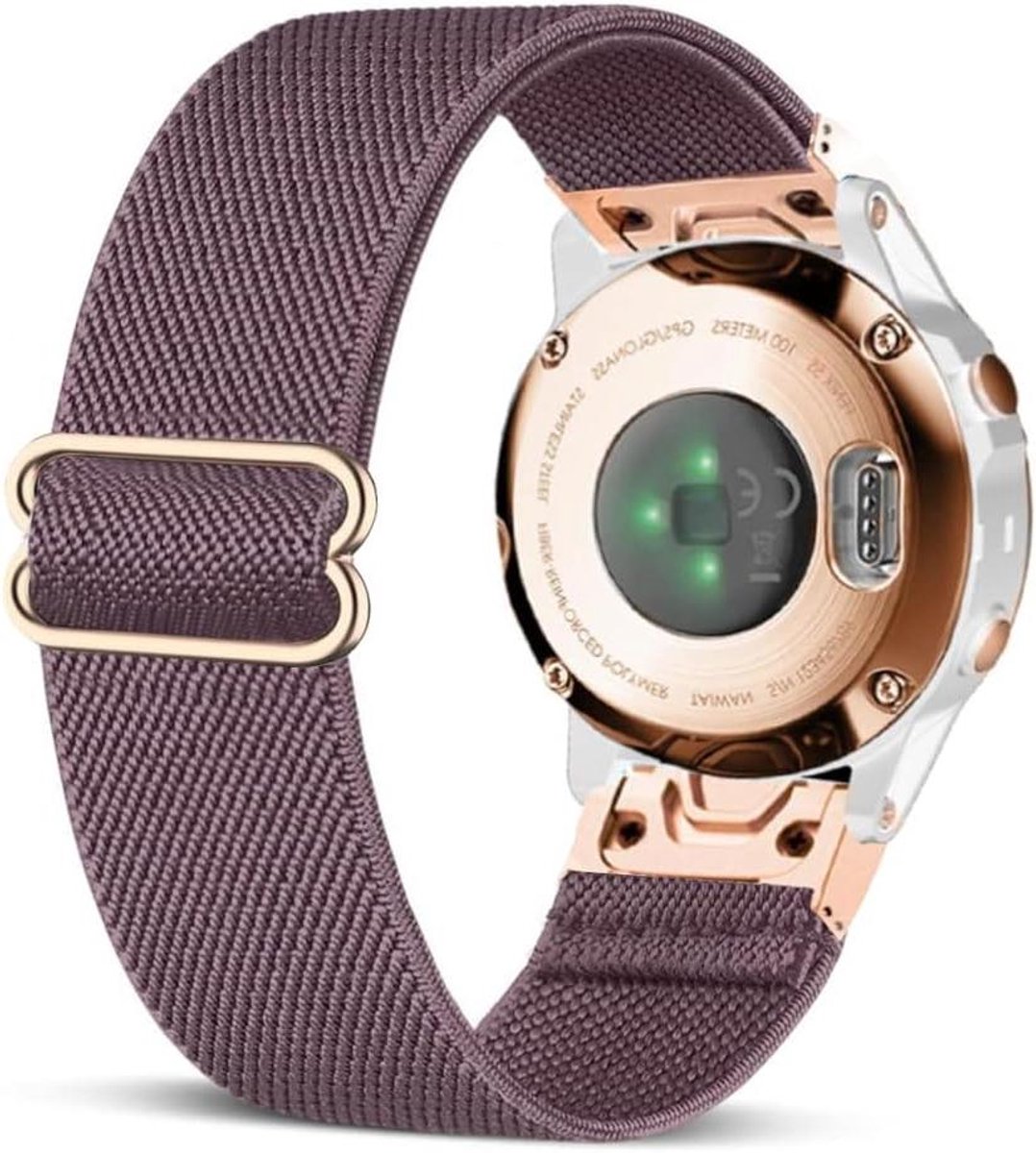 Allecto Premium - Elastisch Nylon Horlogebandje Compatibel met Garmin Fenix 7S-6S-5S - Vervangende Band voor Garmin Epix Pro 42mm - Stretchbaar - Mannen en Vrouwen - 20mm Loop - Descent Mk2S - Zoekwoorden: horlogebandje, vervangende band