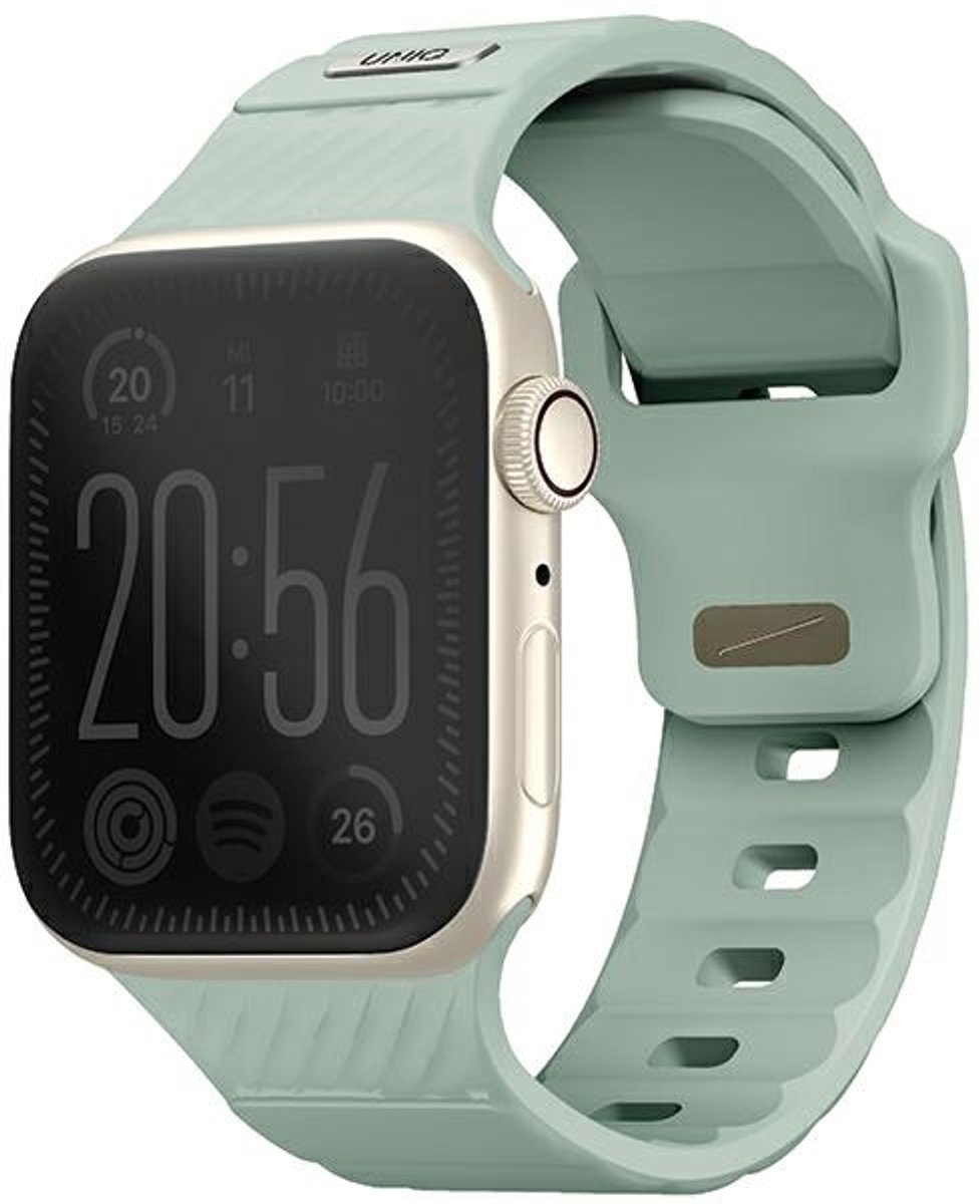 Uniq Strap Stride Voor Apple Watch 38 40 41Mm Fkm Rubber Mint Elastic