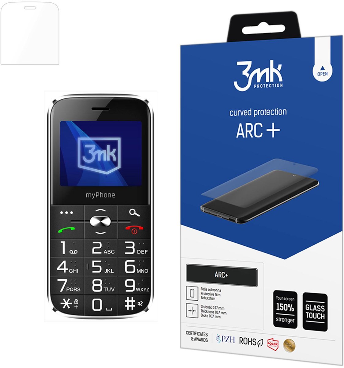 3Mk Gehard Glas Myphone Halo C Arc+ Voor Iphone 13 14 15 Uitstekende Kwaliteit