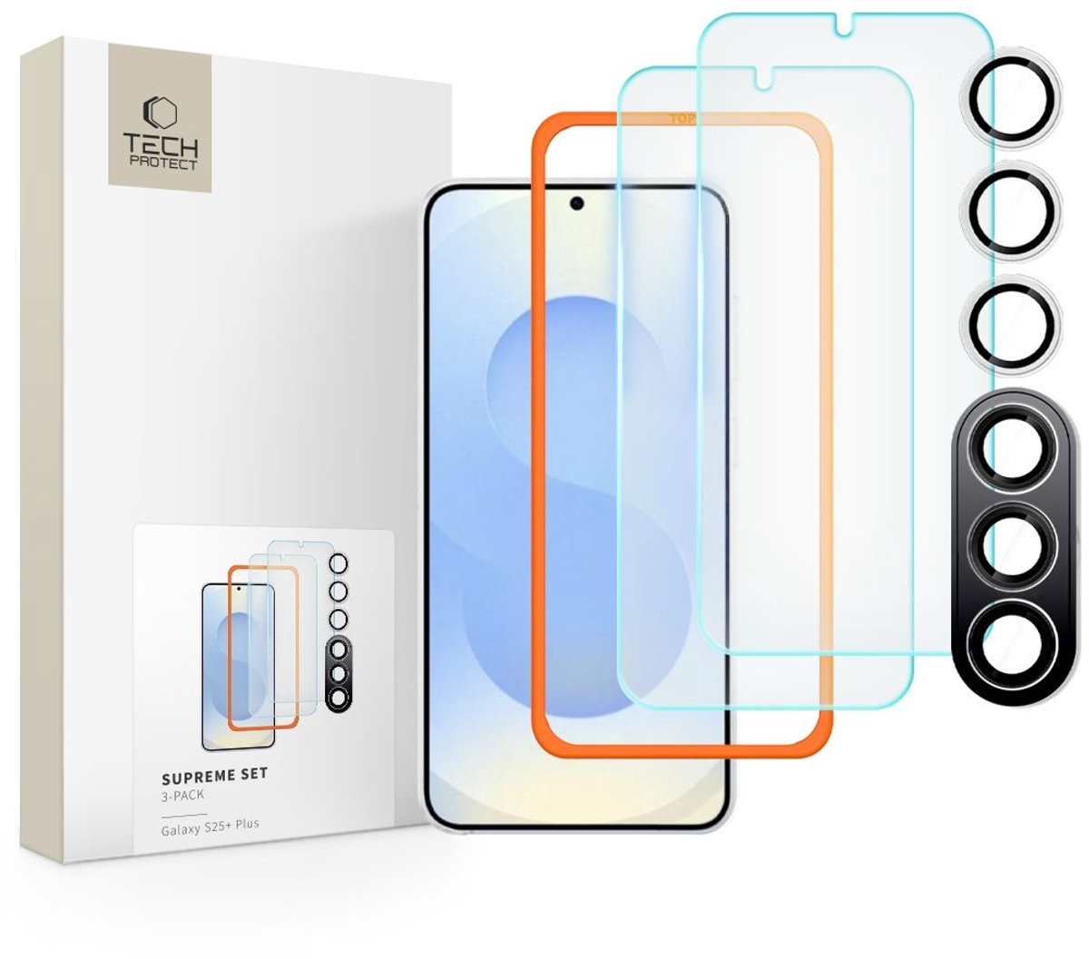 Tech-Protect Gehard Glas Voor Samsung Galaxy S25+ Bescherming Met 9H Hardheid