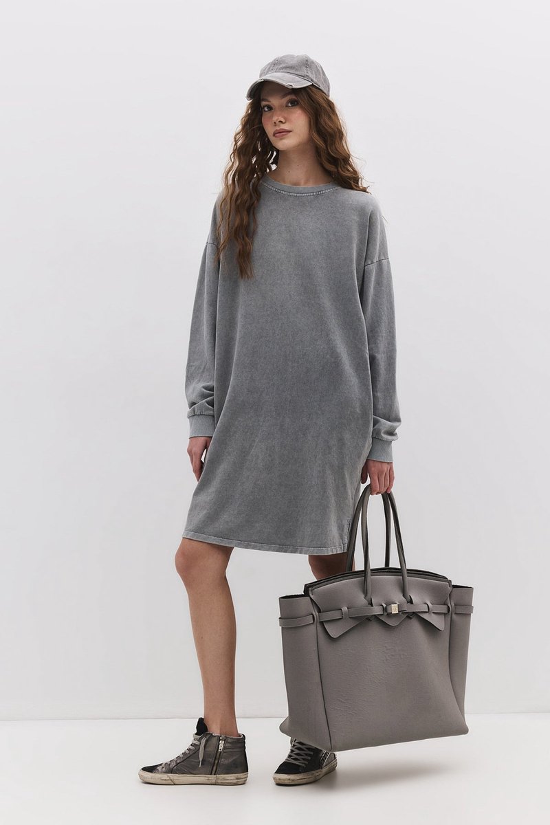 Sweat-shirt long oversize