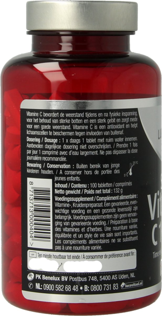 Lucovitaal Super Vitamine C 1000mg Time Released Voedingssupplement - 100 tabletten — afbeelding 3