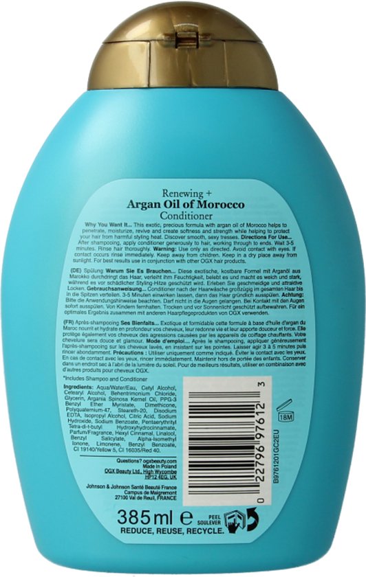 Herstellende Conditioner OGX Arganolie (385 ml)