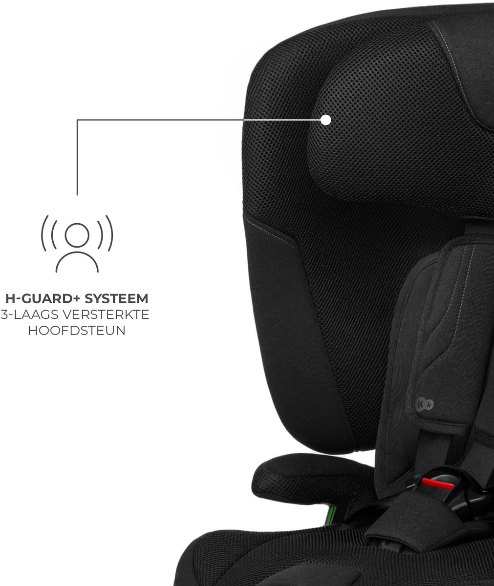 Kinderkraft FIX2GO I-SIZE Autostoel – 76-150 cm – Met Isofix – Groep 2/3 – Zwart thumbnail 6