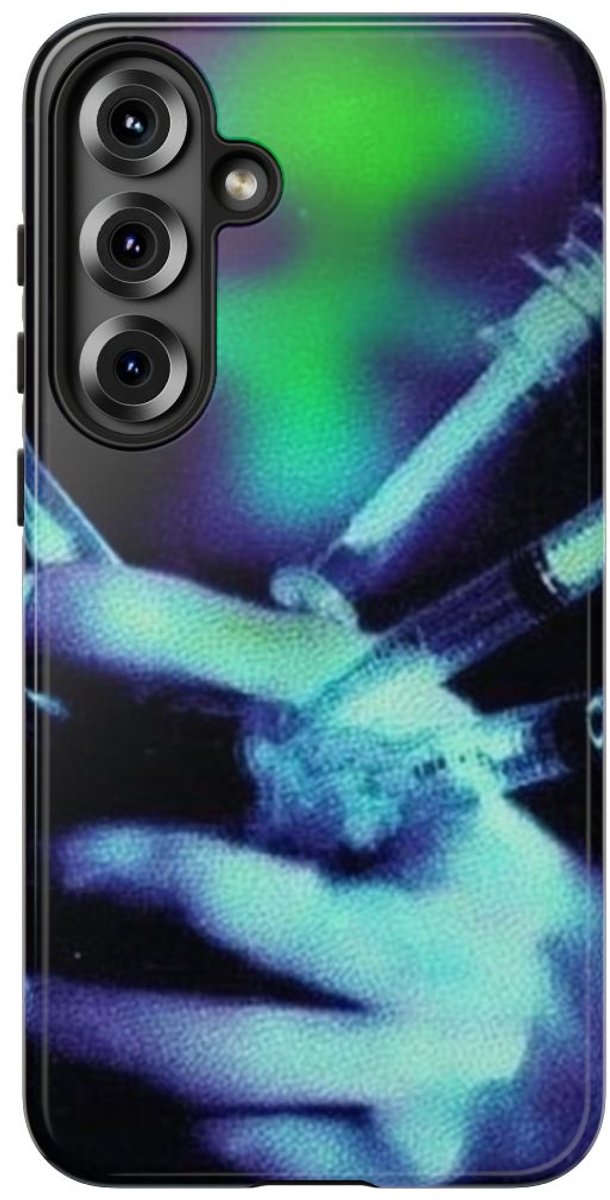 Gloeiende Hand met Spuiten – Telefoonhoesje Geschikt voor Galaxy S25 Plus