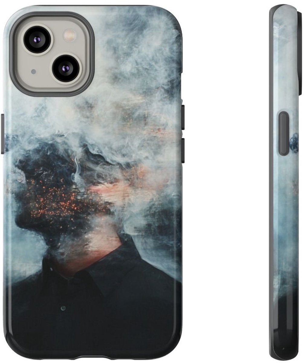 Rookachtig Abstract Portret – Telefoonhoesje Geschikt voor iPhone 14