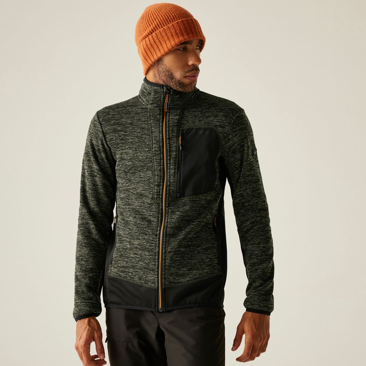 Baslinn isolerend rekbaar fleece vest voor heren Groen