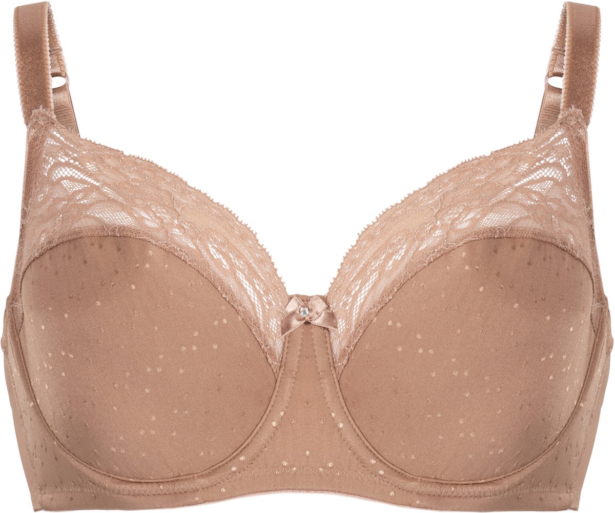 Hunkemöller Dames Lingerie Niet-voorgevormde beugel bh Sophie - Bruin - maat G75