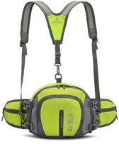 Luxe Heuptas - Wandelen - Hiking - Stevige Tas - Outdoor Accessoires - Rugzak - 4 In 1 - Reis Accessoires - Groen - 5 L